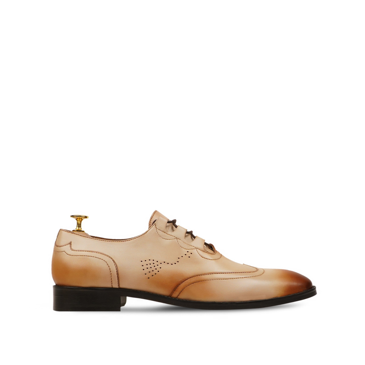 Edison - Men's Burnished Beige Calf Leather Oxford Shoe