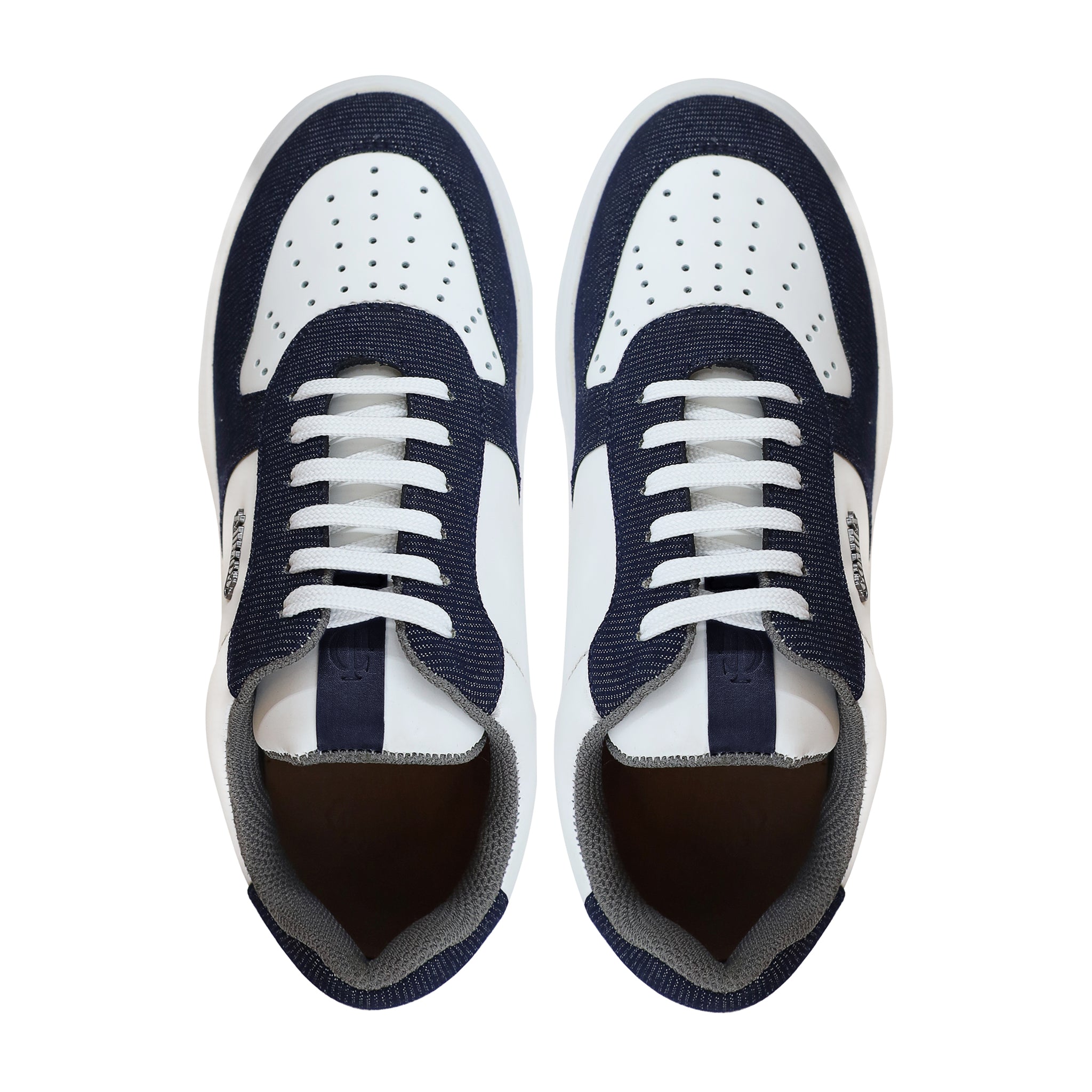 Benzema - Men's White and Blue Sneaker