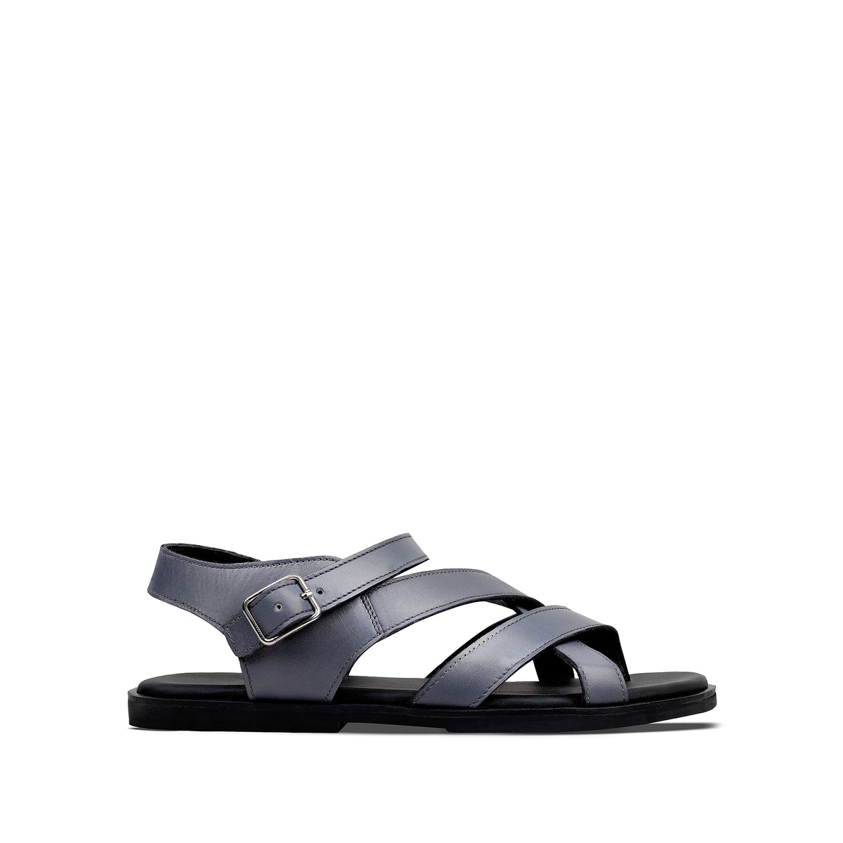Elian - Men's Grey Calf Leather Sandal