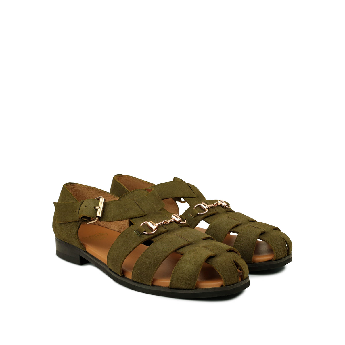 Gaspar - Men's Olive Green Suede Sandal