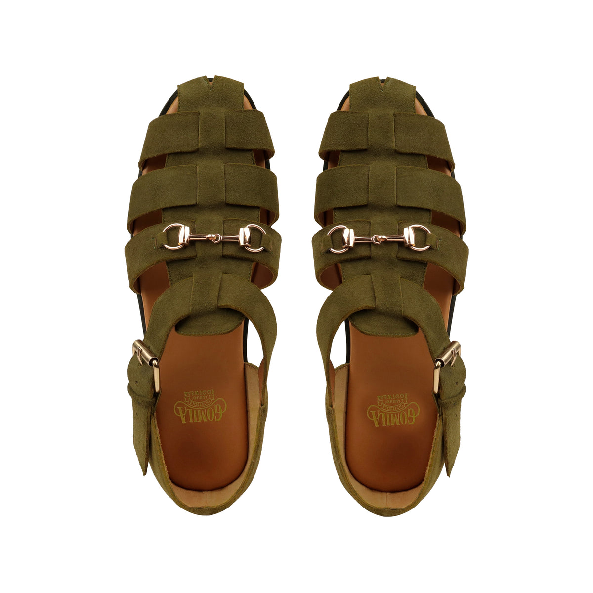 Gaspar - Men's Olive Green Suede Sandal