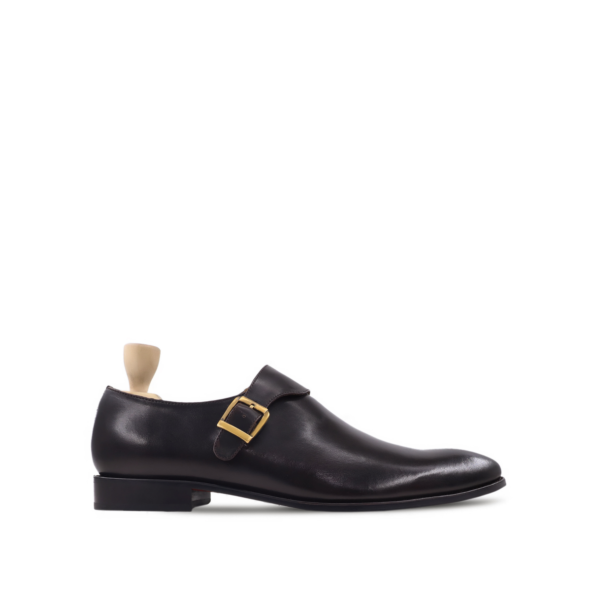 Goofy - Men's Dark Brown Calf Leather Single Monkstrap
