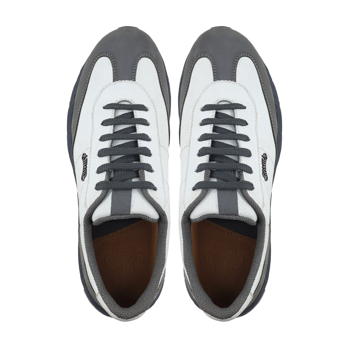 Ozil - Men's Gray and White Snearker