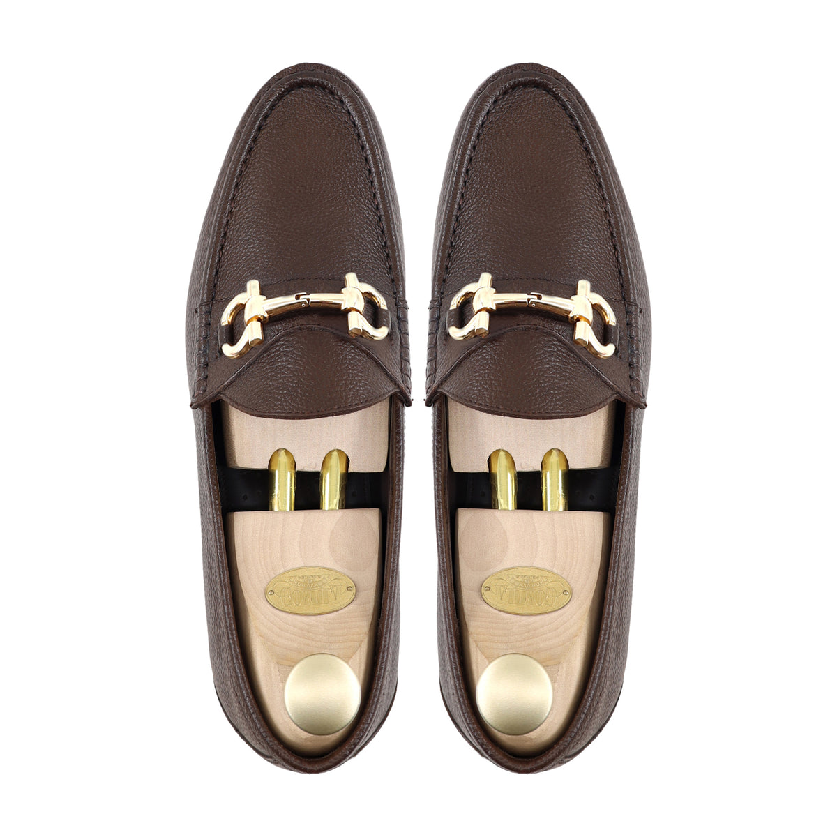 Arzak - Men's Dark Brown Pebble Grain Leather Loafer