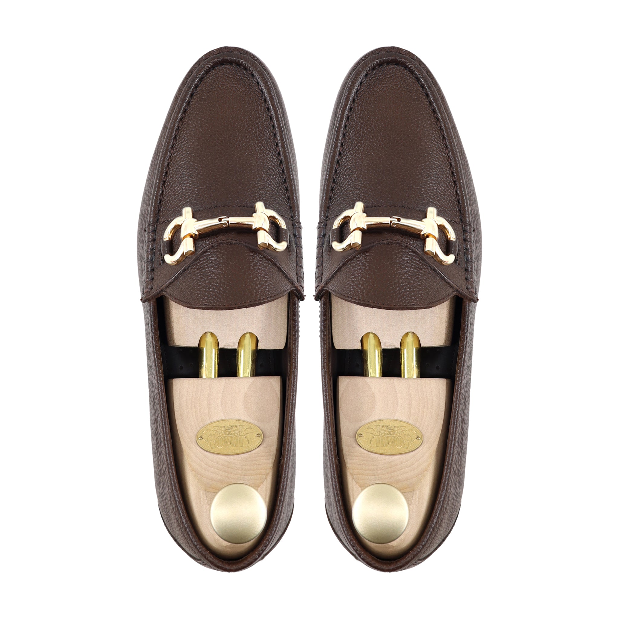Arzak - Men's Dark Brown Pebble Grain Leather Loafer