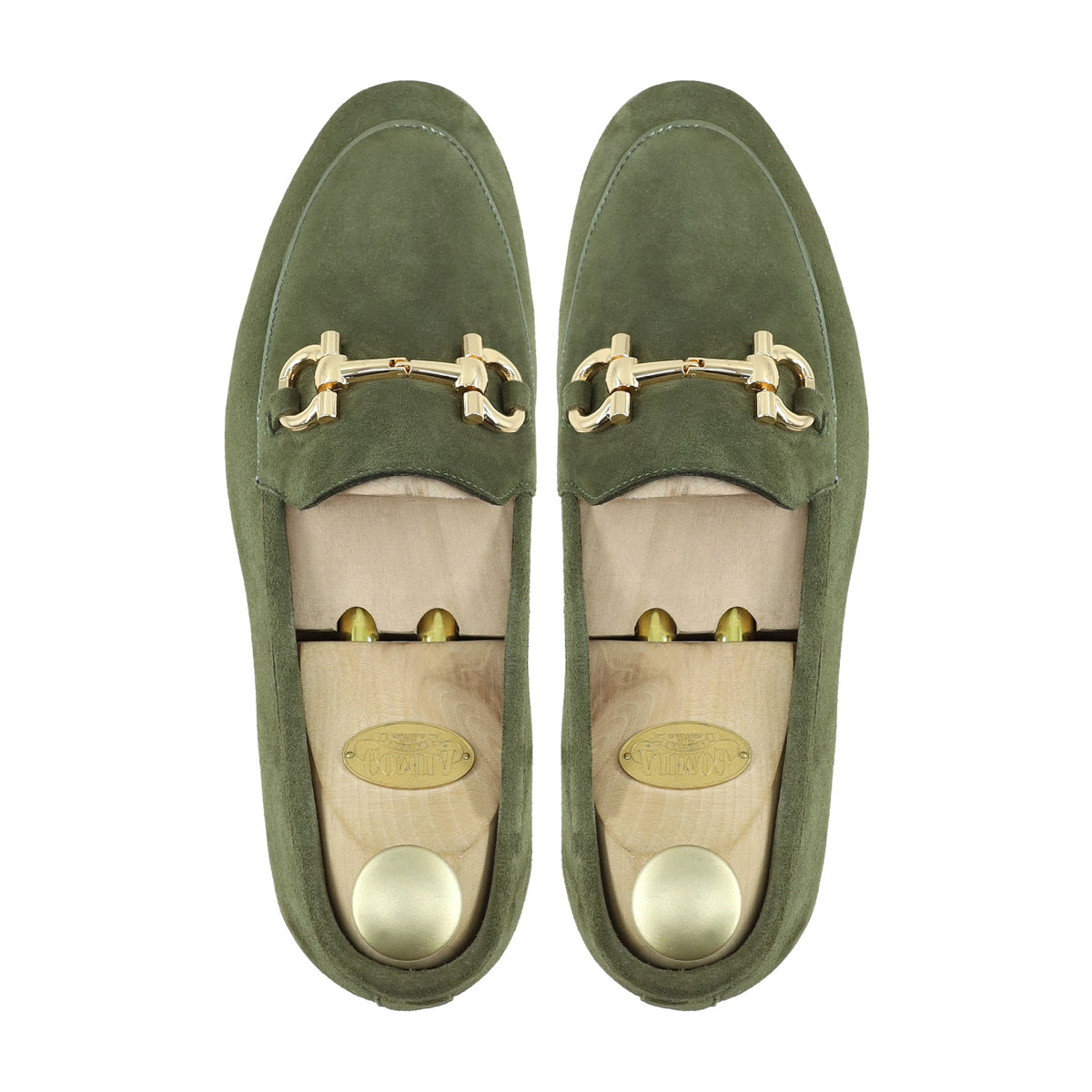 Welland - Men's Olive Green Kid Suede Loafer