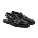 جاروِس - مردانہ سیاہ کالْف لیدر سینڈل