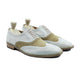 Oxnard - Men's White and Khaki Green Kid Suede Oxford Shoe
