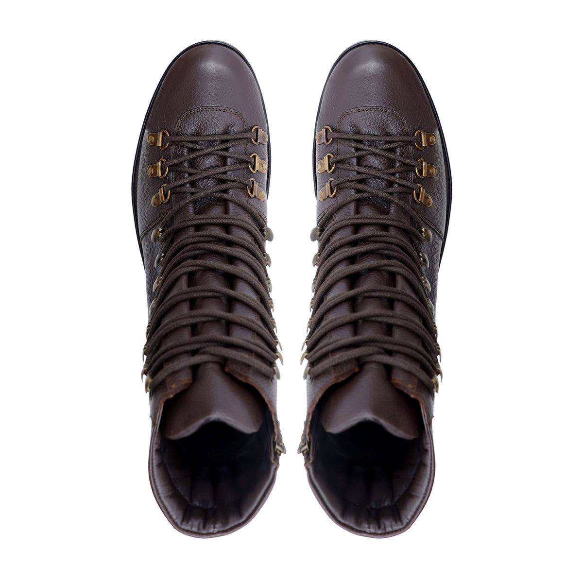 Fontan - Men's Dark Brown Pebble Grain Leather Boot