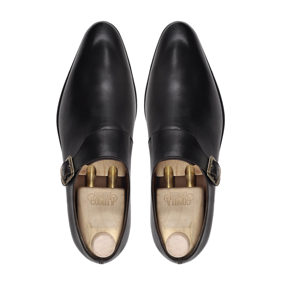 Minami - Men's Black Calf Leather Single Monkstrap