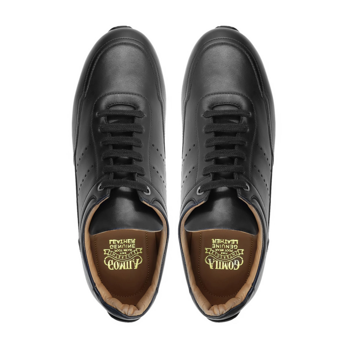 Cobal - Men's Black Calf Leather Jogger