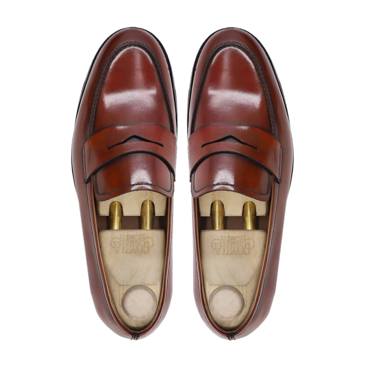 Moriah - Men's Oxblood Box Leather High Shine Loafer