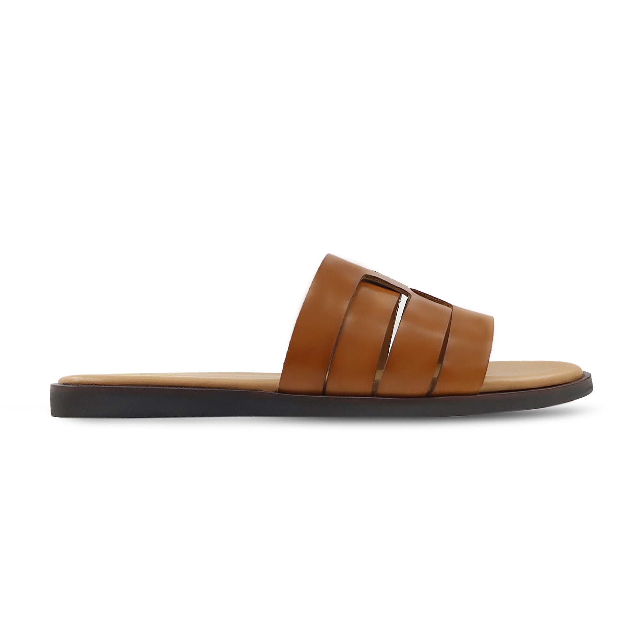 Caswell - Men's Tan Calf Leather Slipper