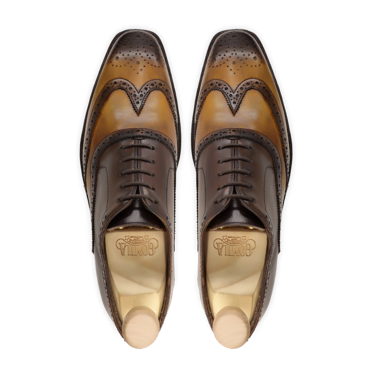 Harvana - Men's Burnished Tan Brown Calf Leather Oxford Shoe - Goodyear Welted