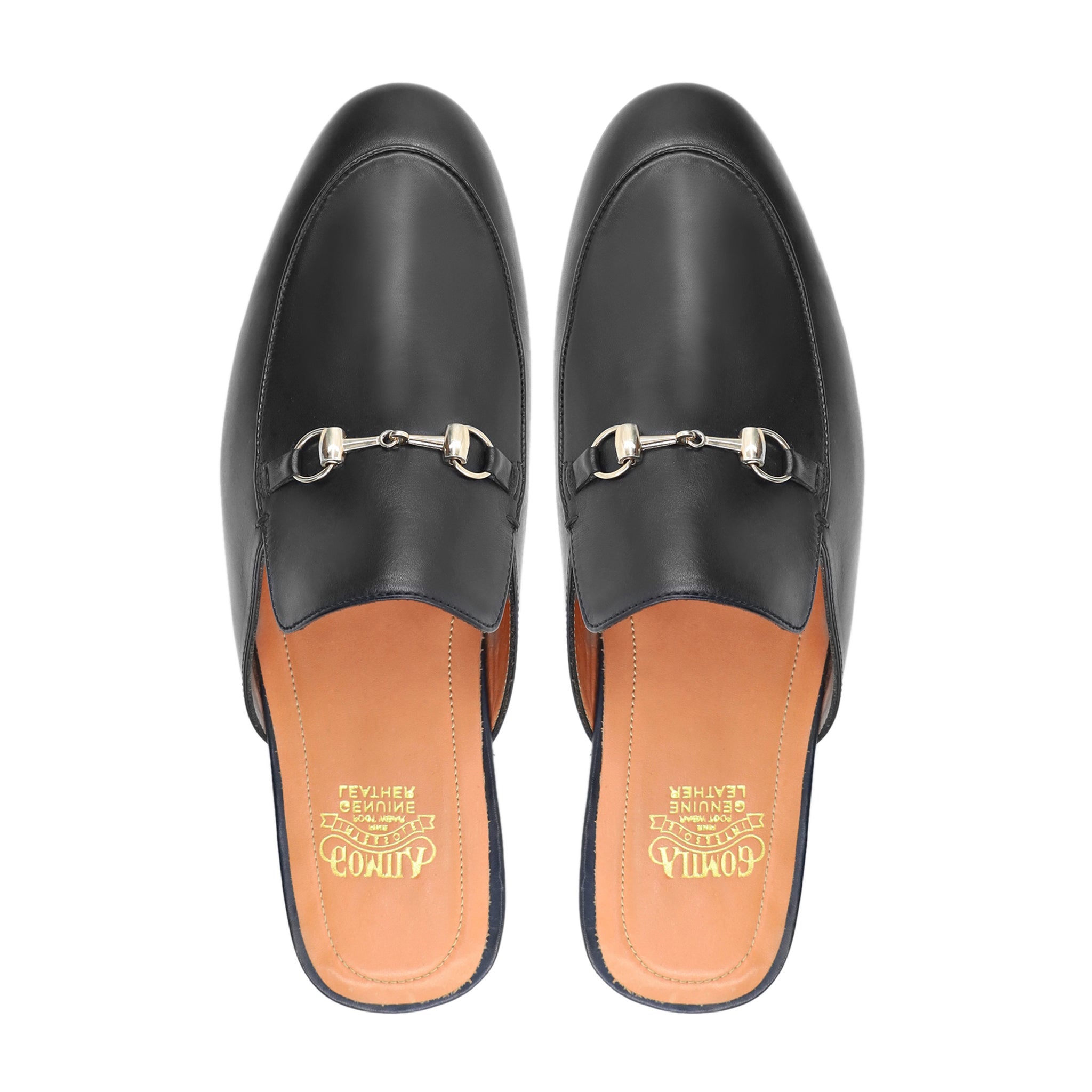 Orkanger - Men's Black Calf Leather Slipper