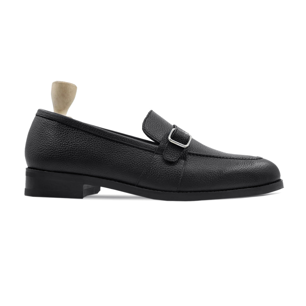 Brasilia - Men's Black Pebble Grain Leather Loafer