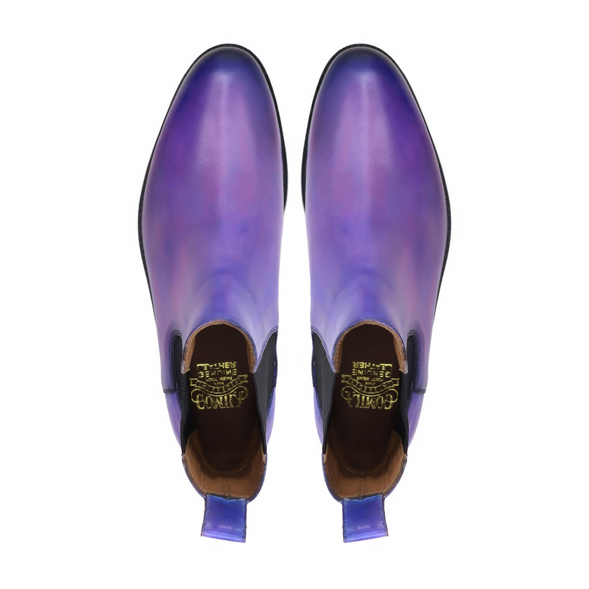 Miskol - Men's Lilac, Indigo and Violet Patina Calf Leather Chelsea Boot