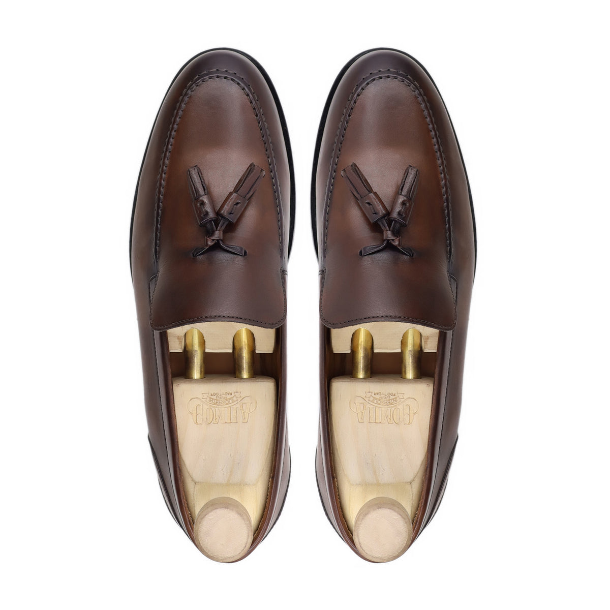 Tribov - Men's Brown Patina Calf Leather Loafer - Goodyear Welted