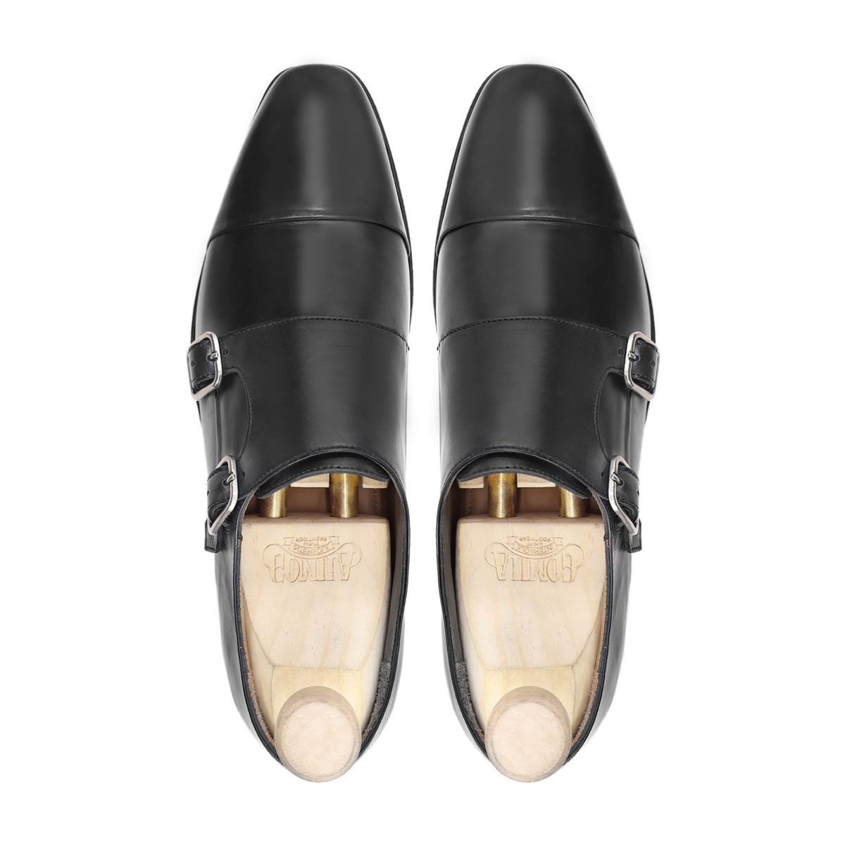 Namur - Men's Black Calf Leather Double Monktrap
