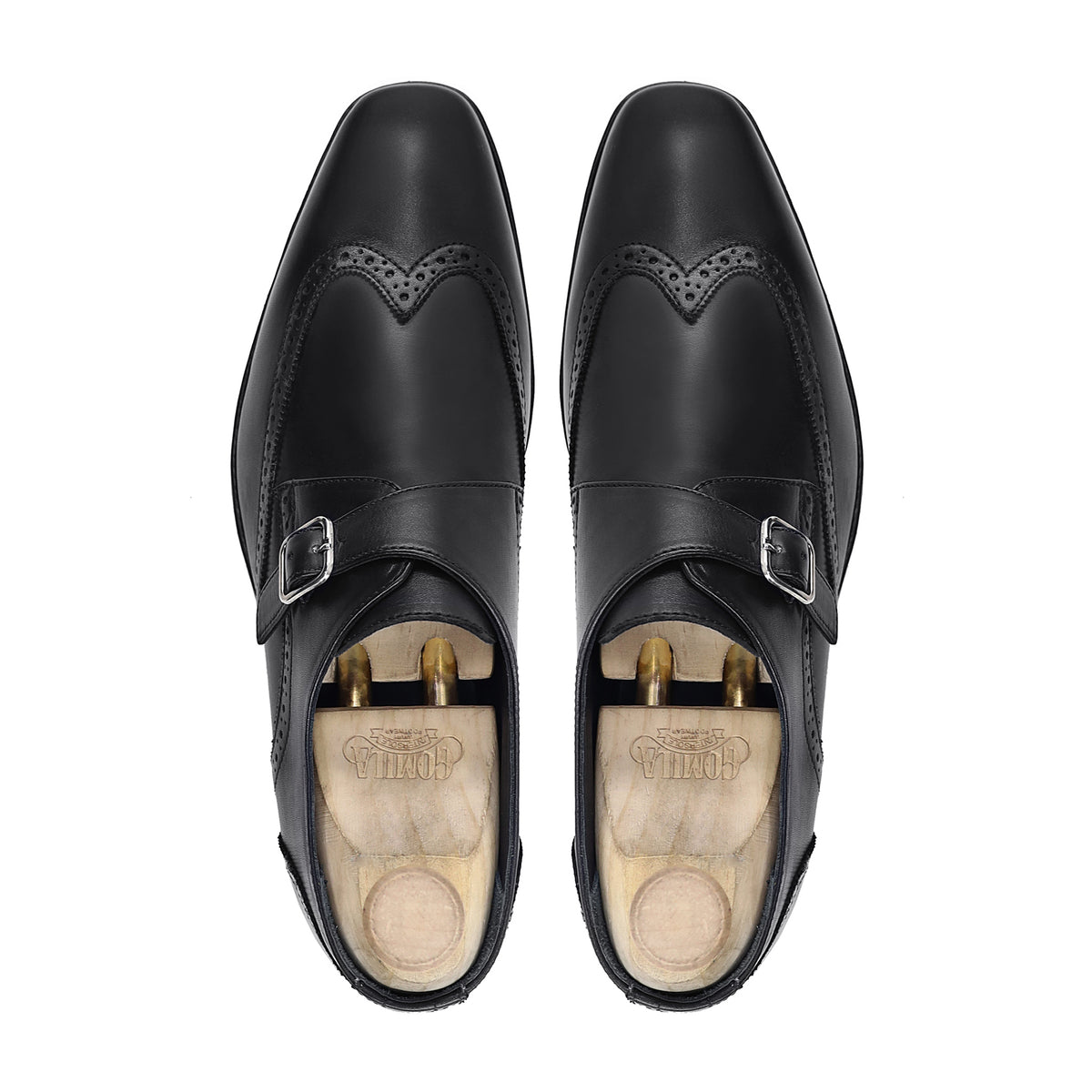Kaya - Men's Black Calf Leather Single Monkstrap