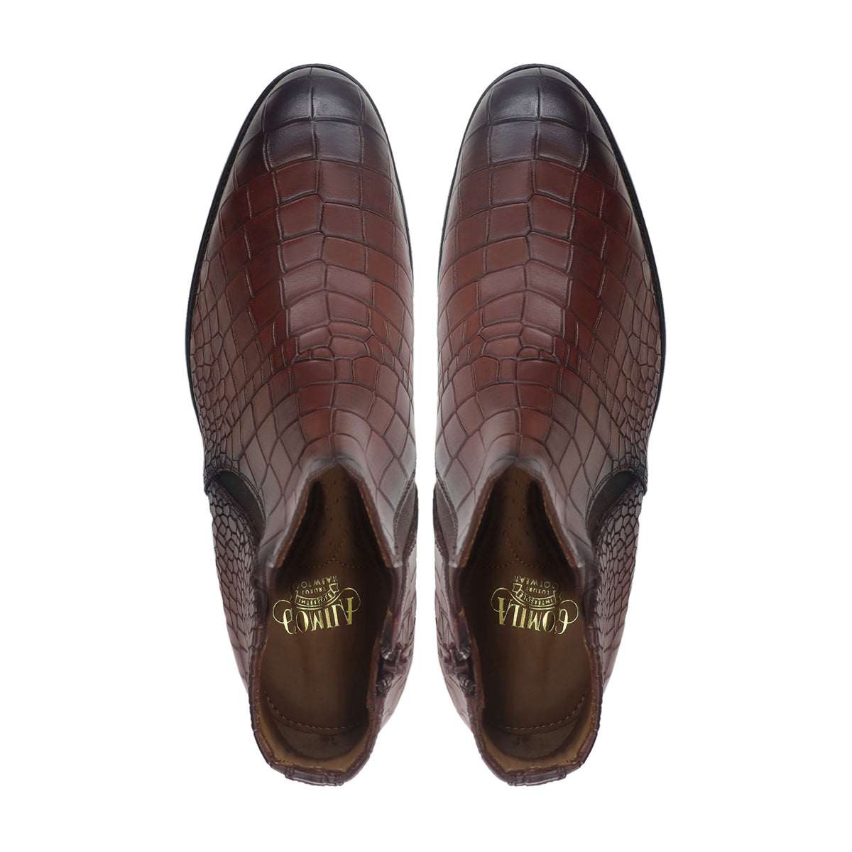 Howen - Men's Burnished Brown Calf Leather Chelsea Boot