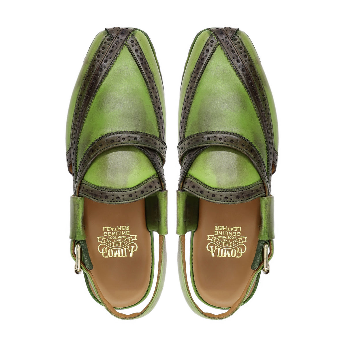 Sonomi - Men's Burnished Green Calf Leather Sandal