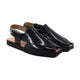 Demara - Men's Black Box Leather High Shine Sandal