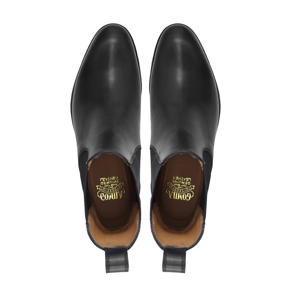Ginisa - Men's Black Calf Leather Chelsea Boot