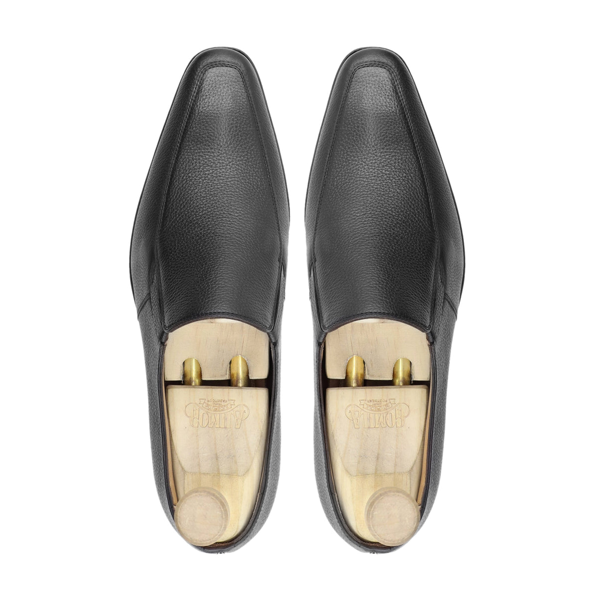 Saransk - Men's Black Pebble Grain Leather Loafer
