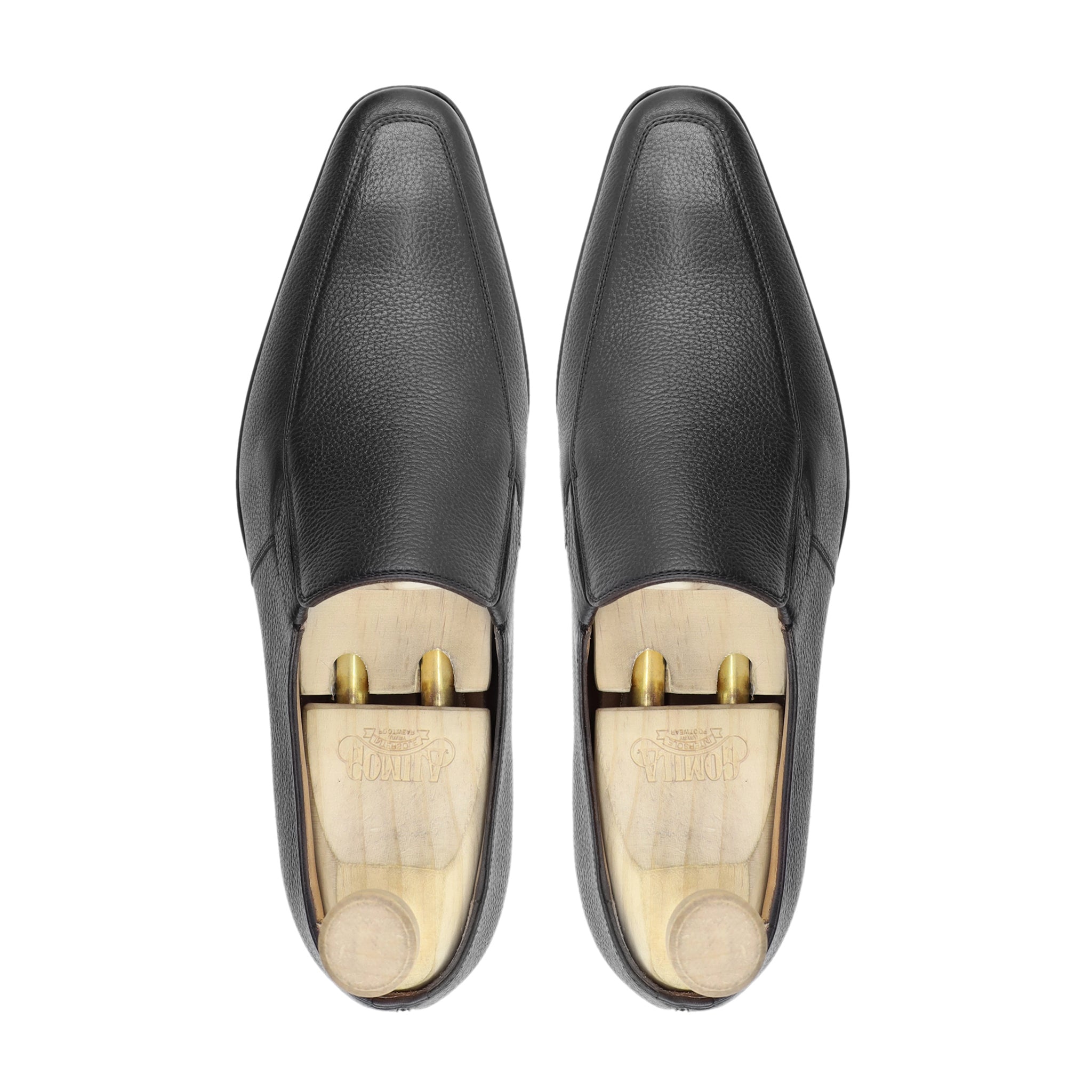 Saransk - Men's Black Pebble Grain Leather Loafer