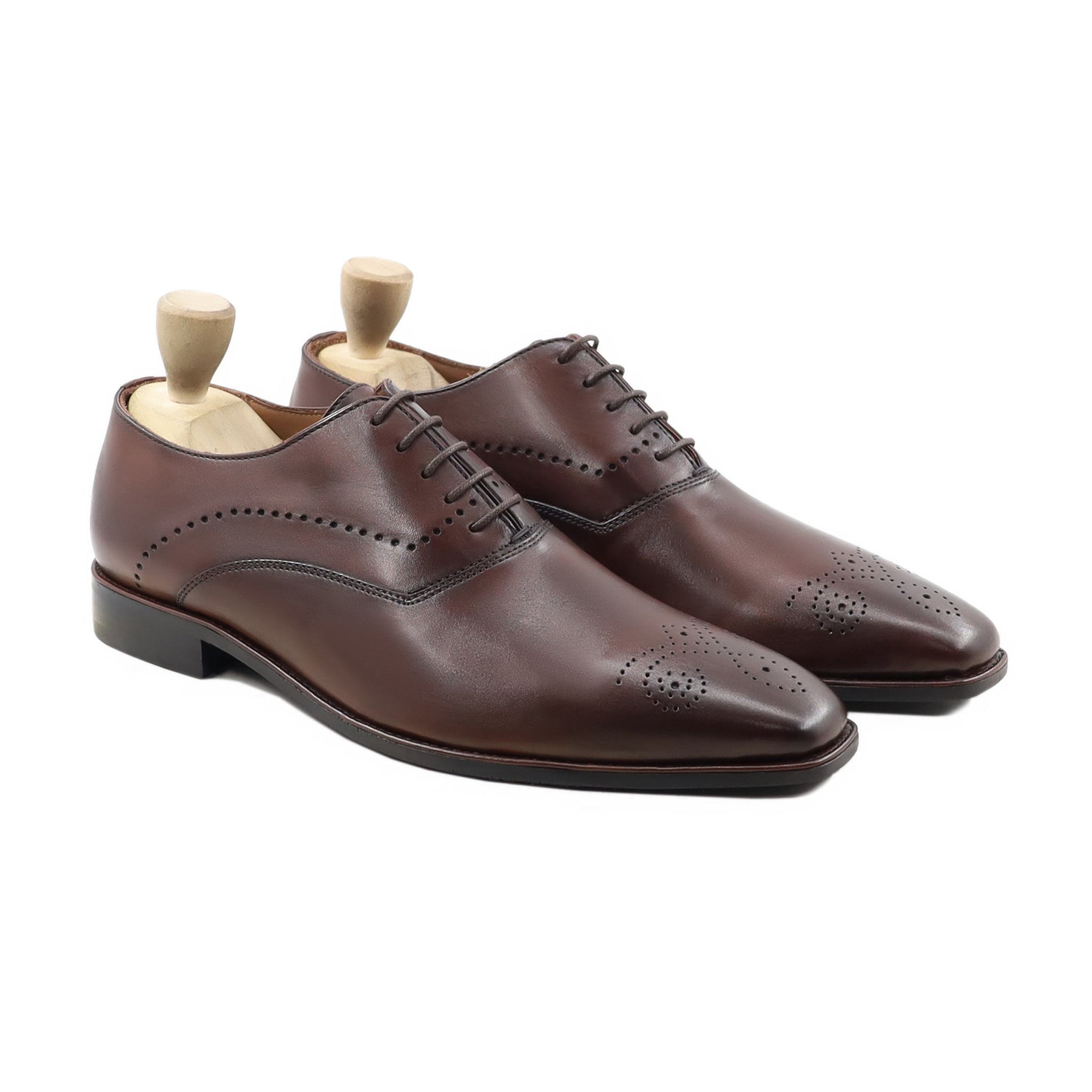 Yuki - Men's Brown Calf Leather Oxford Shoe