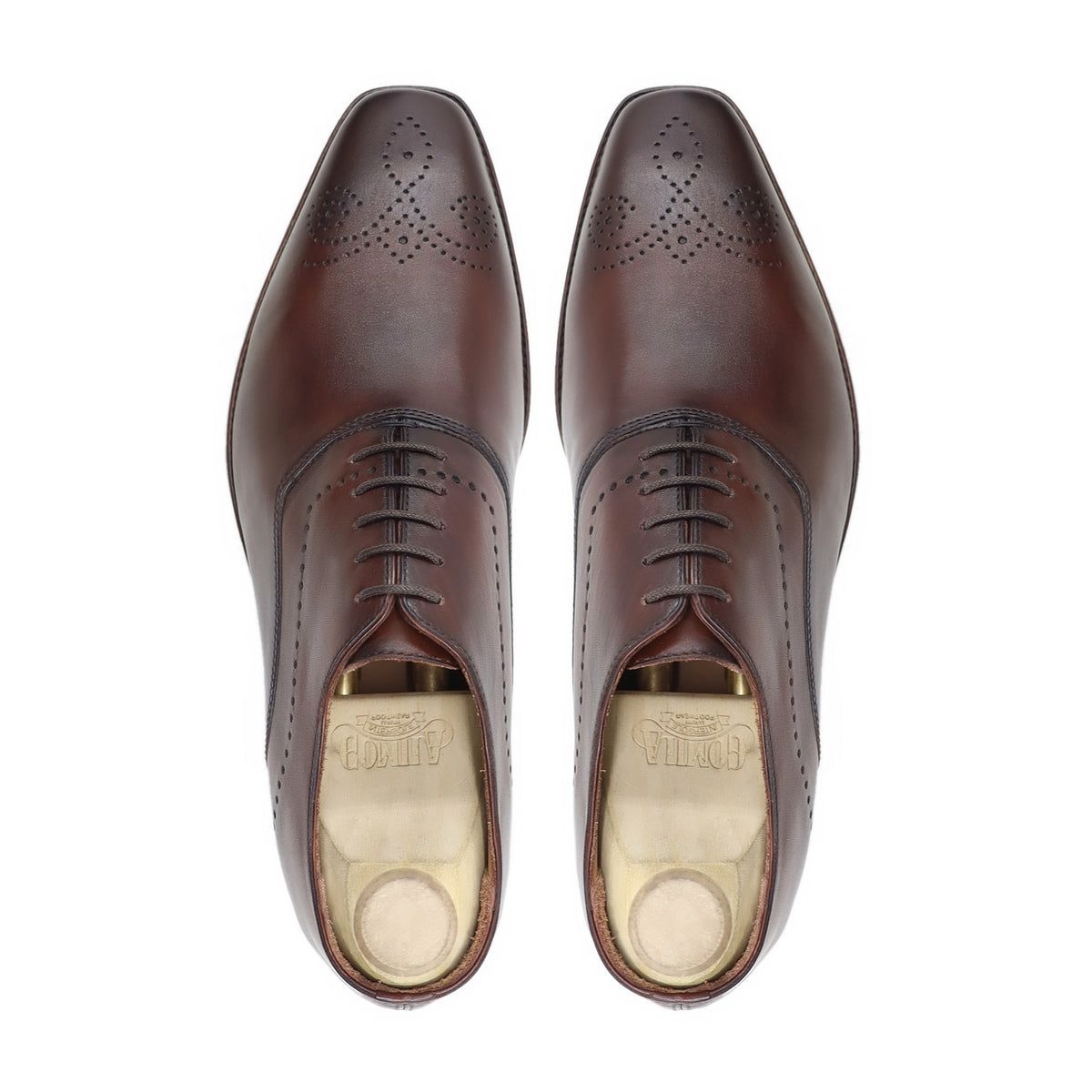 Yuki - Men's Brown Calf Leather Oxford Shoe