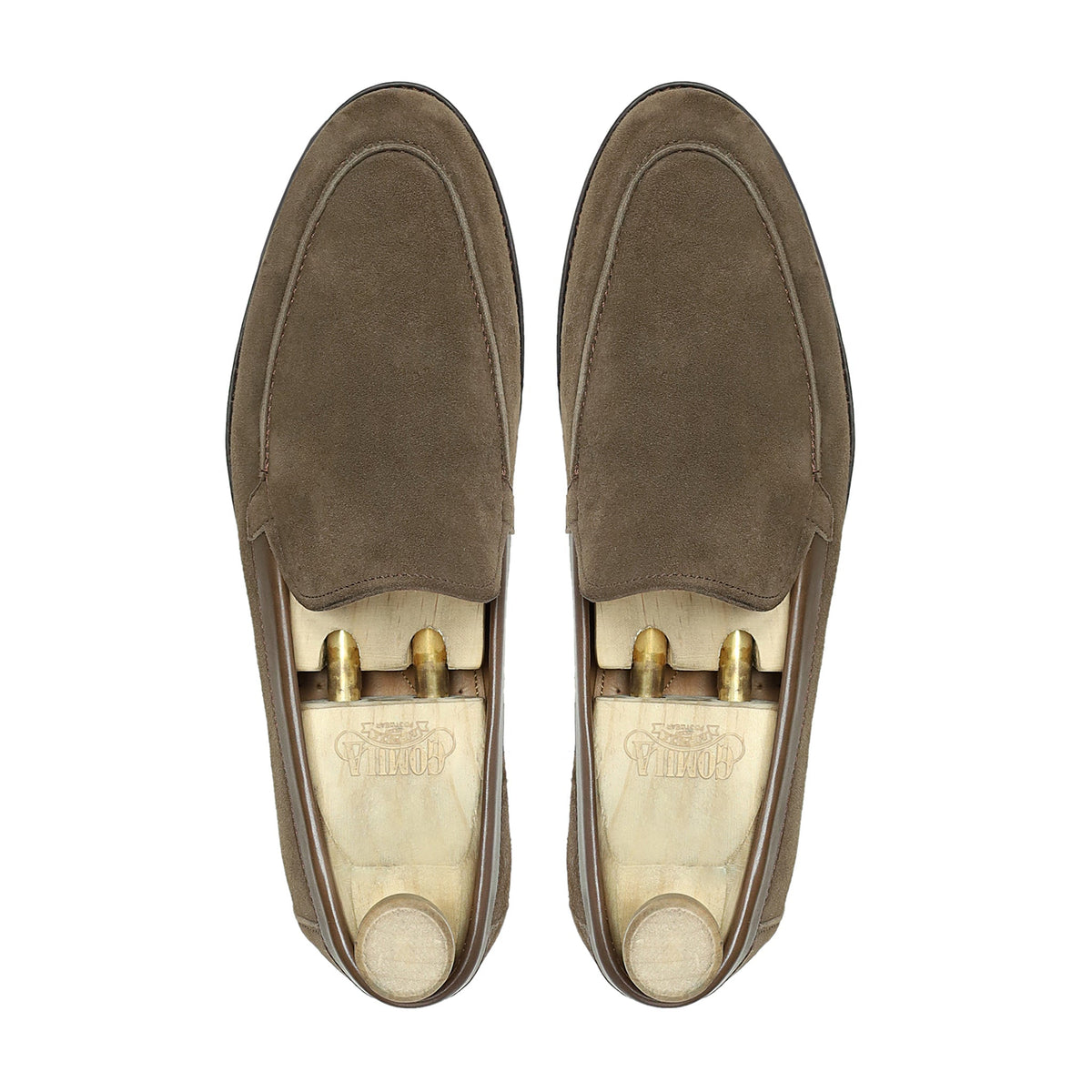 Tehya - Men's Light Brown Kid Suede Loafer