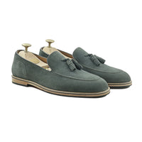 Palmer - Men's Charcoal Gray Kid Suede Loafer
