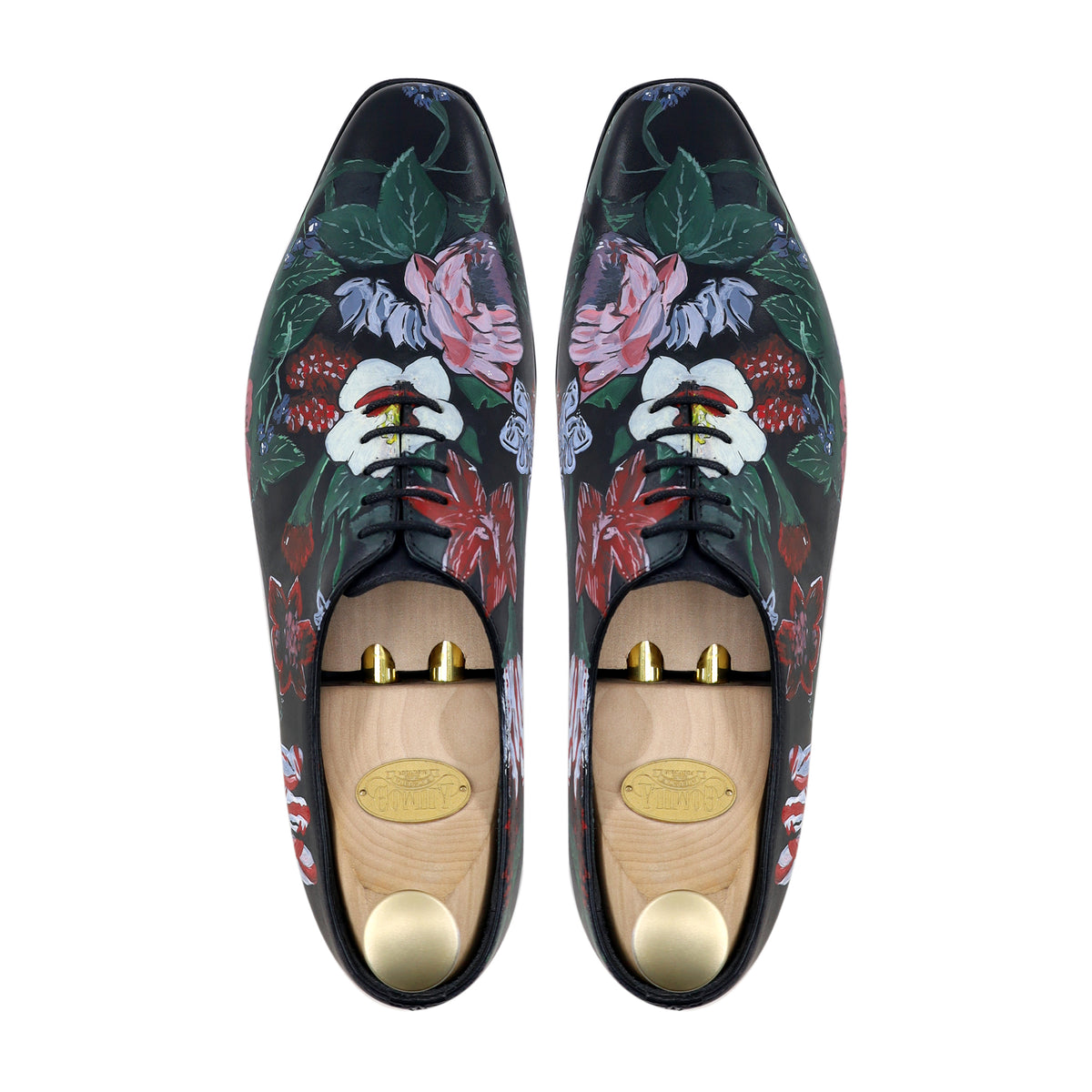 Ryker - Men's Black Hand Painted Wholecut
