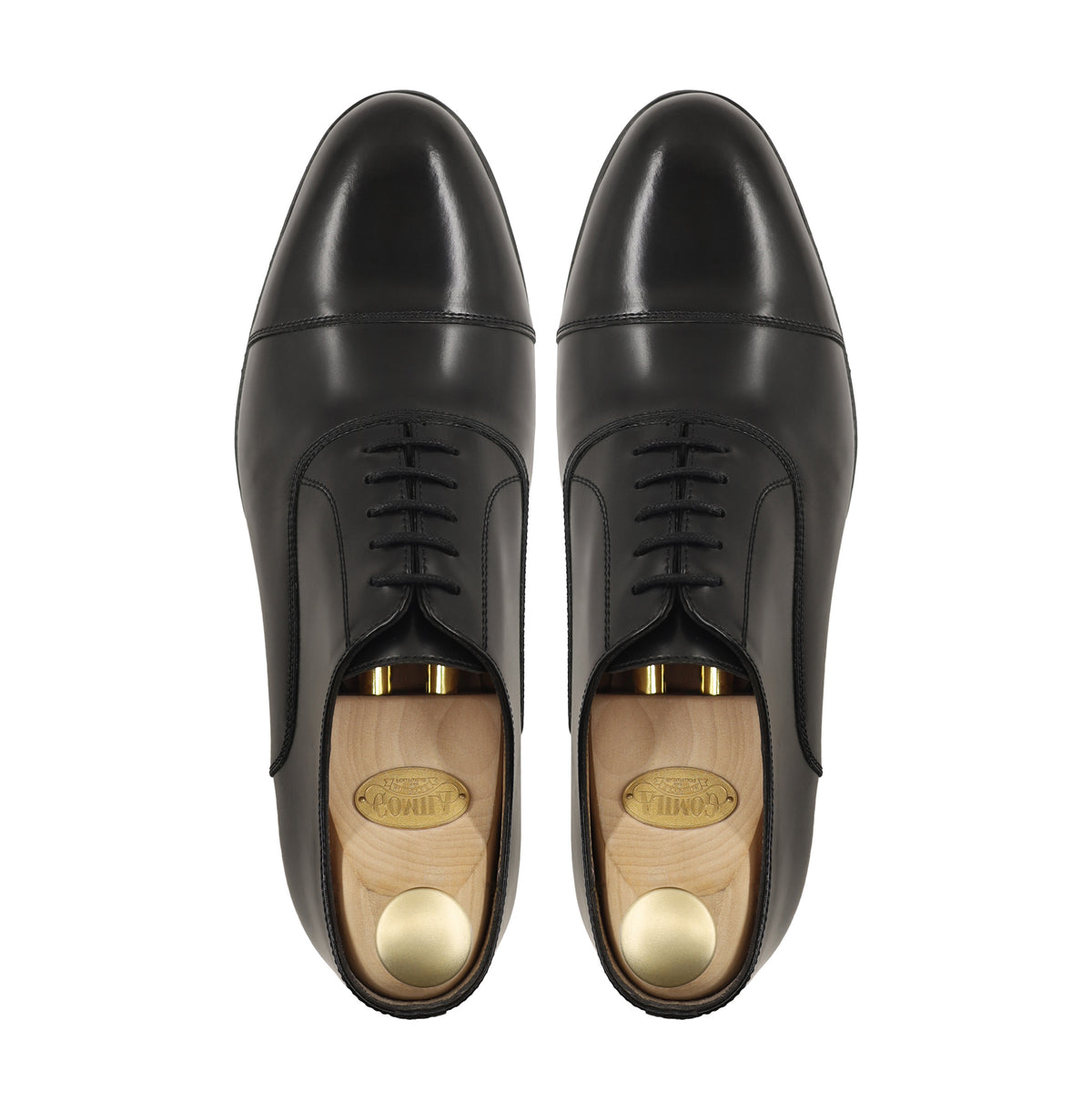 Branwen - Men's Black Box Leather High Shine Oxford Shoe