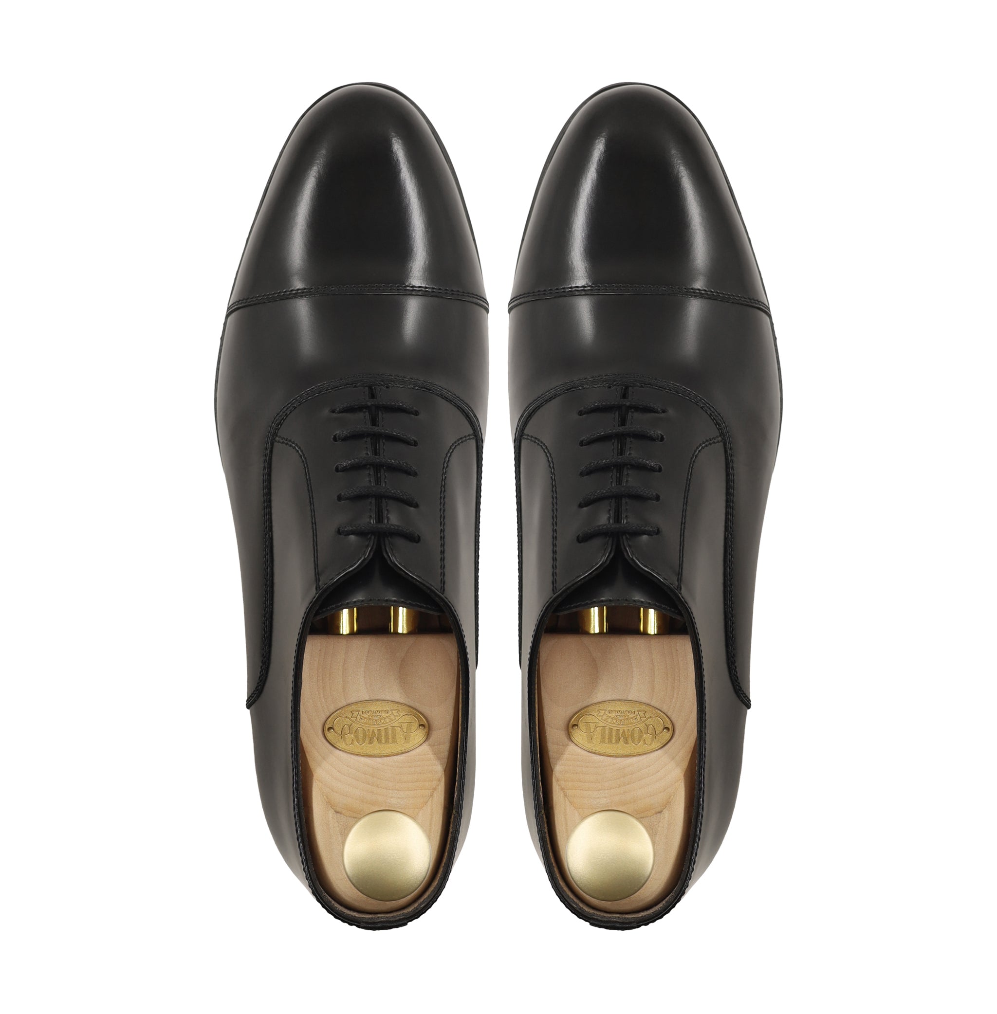 Branwen - Men's Black Box Leather High Shine Oxford Shoe