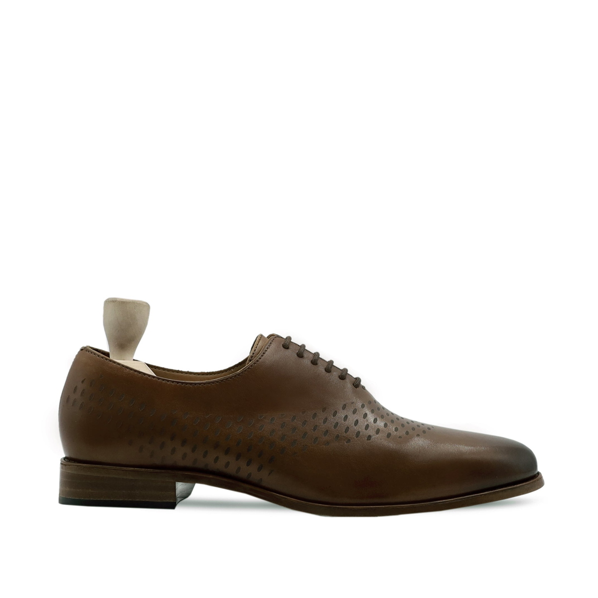Jhung - Men's Brown Calf Leather Wholecut Shoe