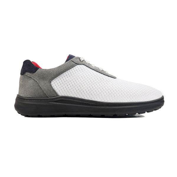 Loomark - Men's White and Charcoal Grey Sneaker