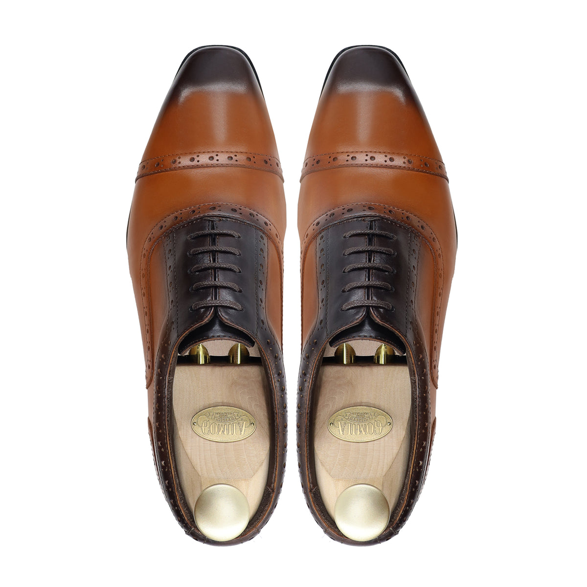 Luka - Men's Burnished Tan Calf Leather Oxford Shoe