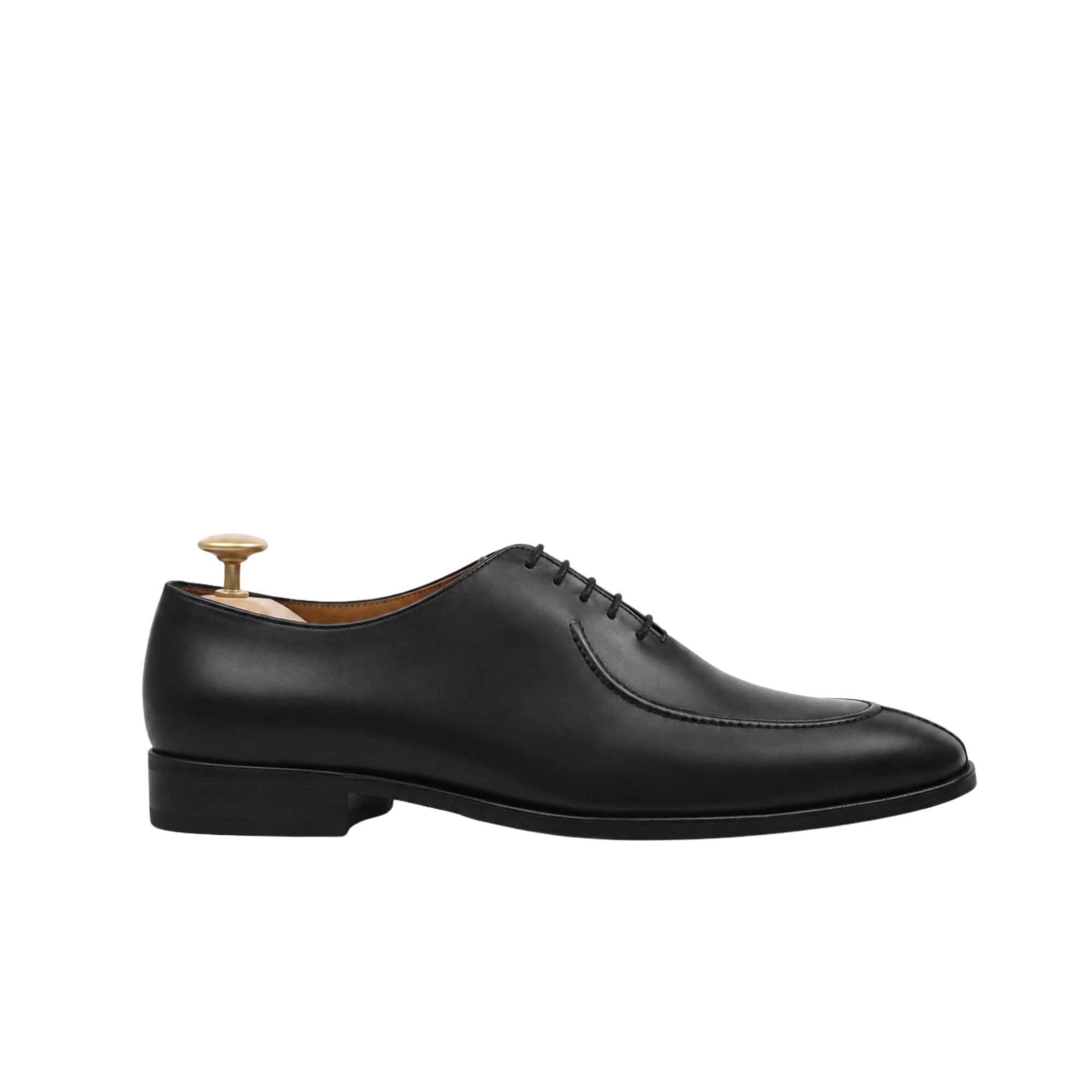 Corded - Men's Black Calf Leather Wholecut Shoe