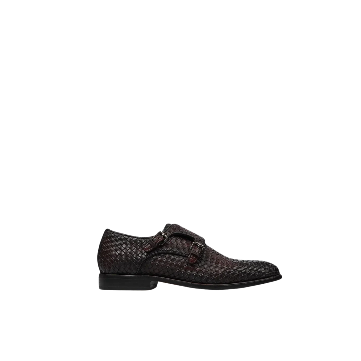 Ario - Kid's Burnished Oxblood Patina Hand Woven Calf Leather Double Monkstrap (5-12 Years Old)