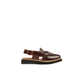 Estadio - Kid's Reddish Brown Box Leather High Shine Sandal (5-12 Years Old)