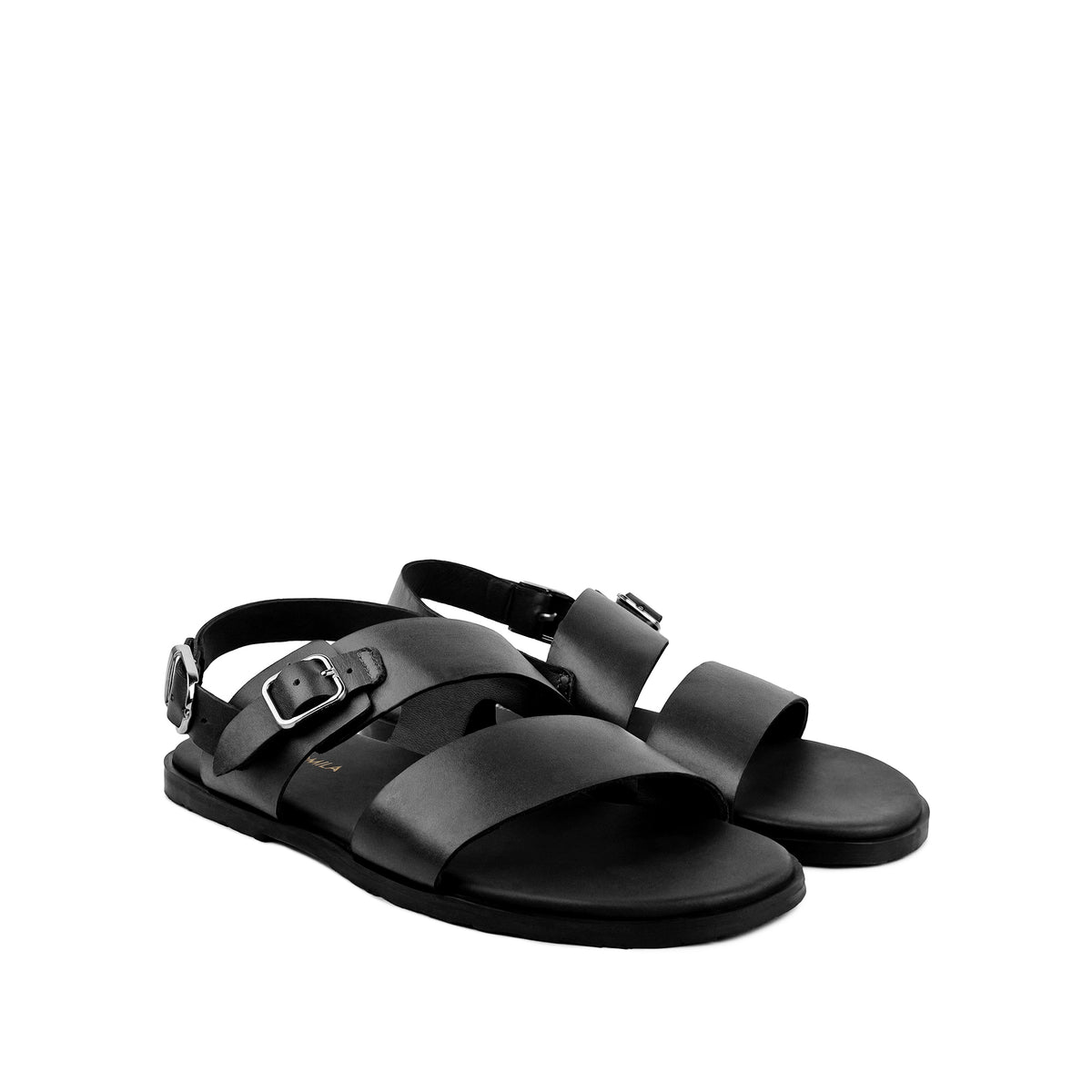 Matias - Men's Black Calf Leather Sandal
