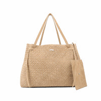Nevada - Camel Kid Suede Handwoven Women’s Handbag