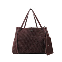 Nevada - Chocolate Brown Kid Suede Handwoven Women’s Handbag