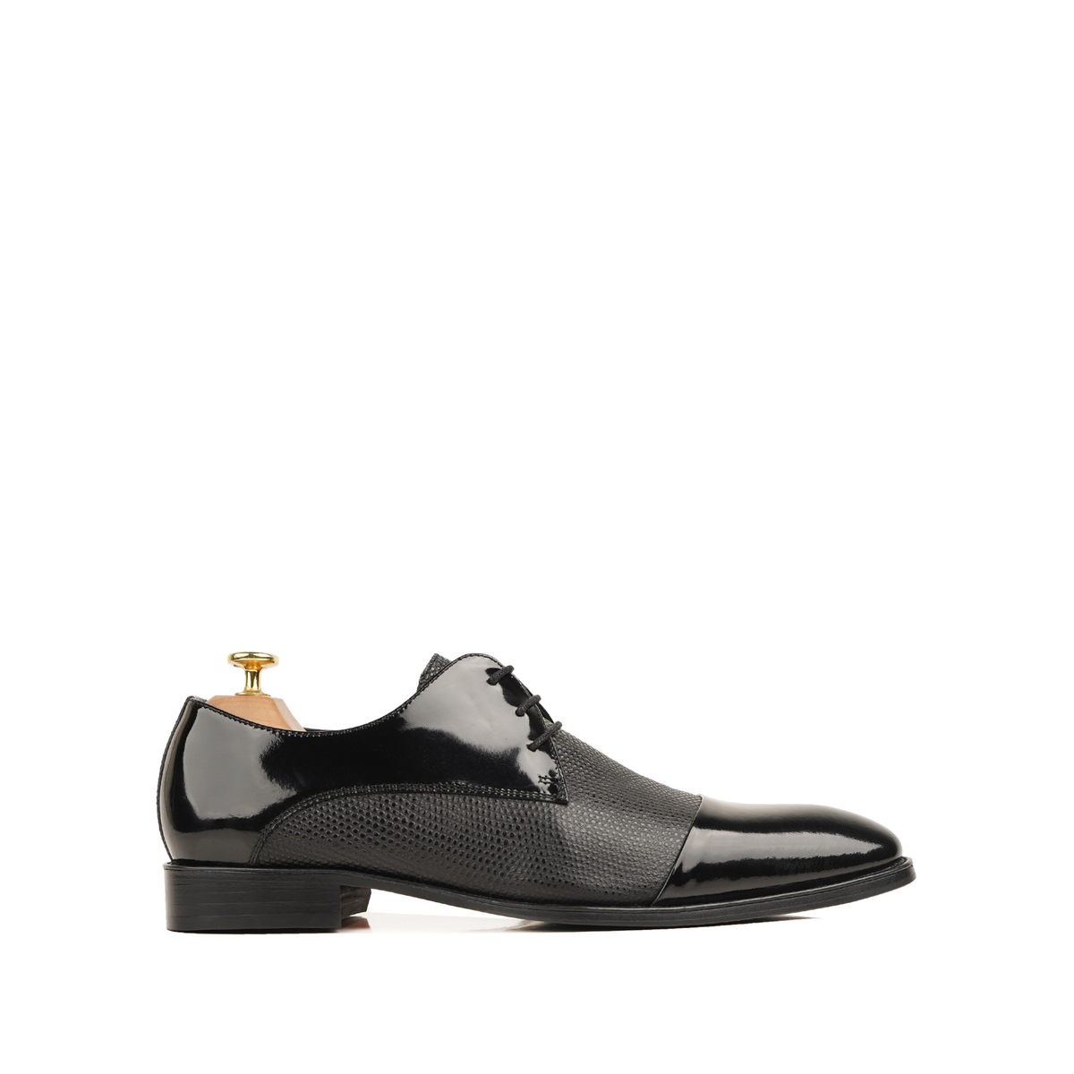 Newyork - Men's Black Patent Leather Derby Shoe