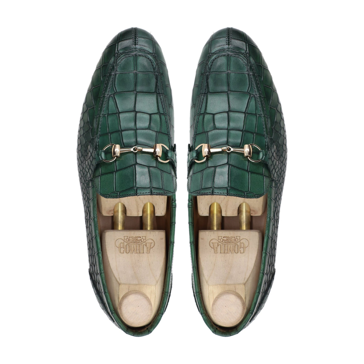 Hiroto - Men's Green Patina Calf Leather Loafer