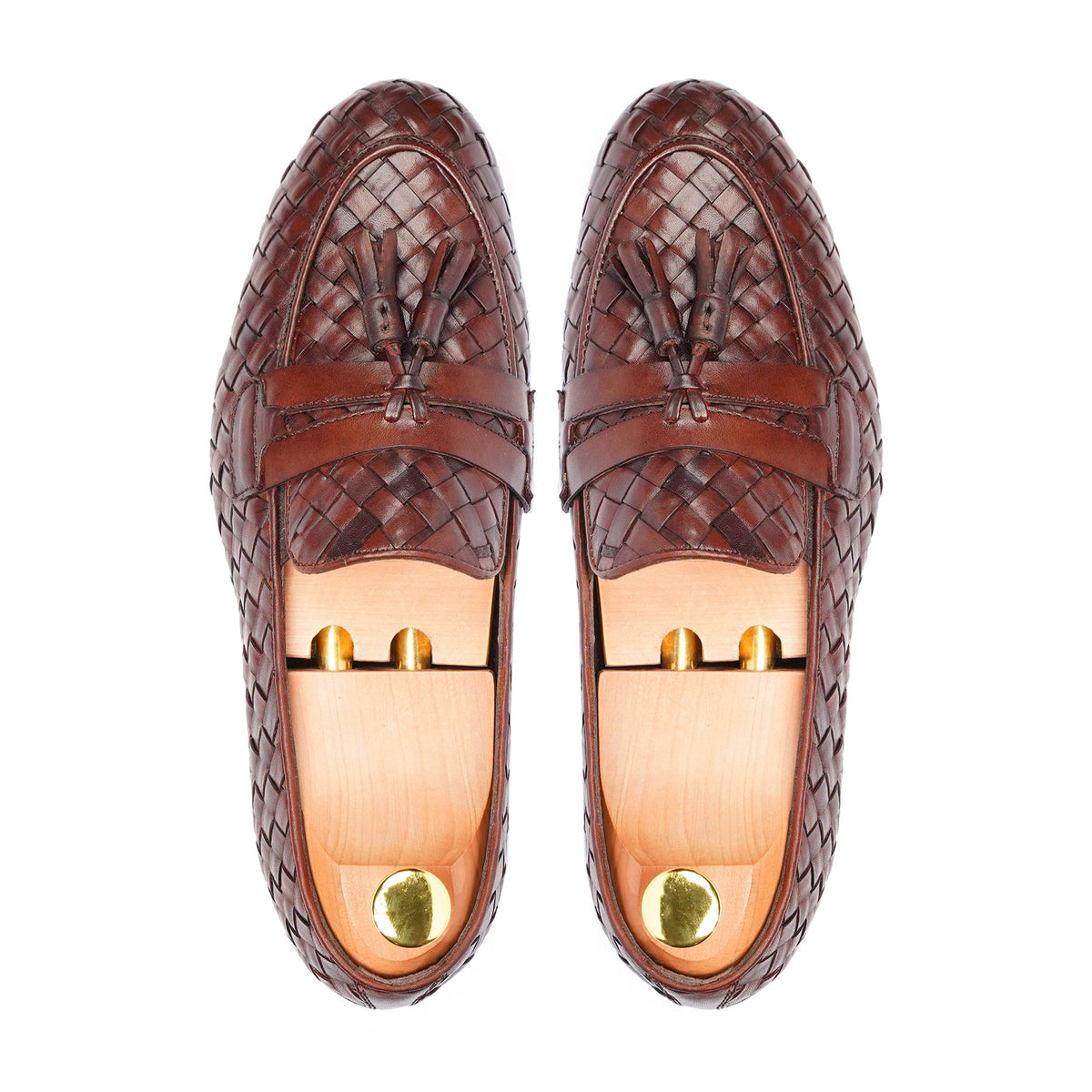 Oyama - Men's Oxblood Hand Woven Calf Leather Loafer