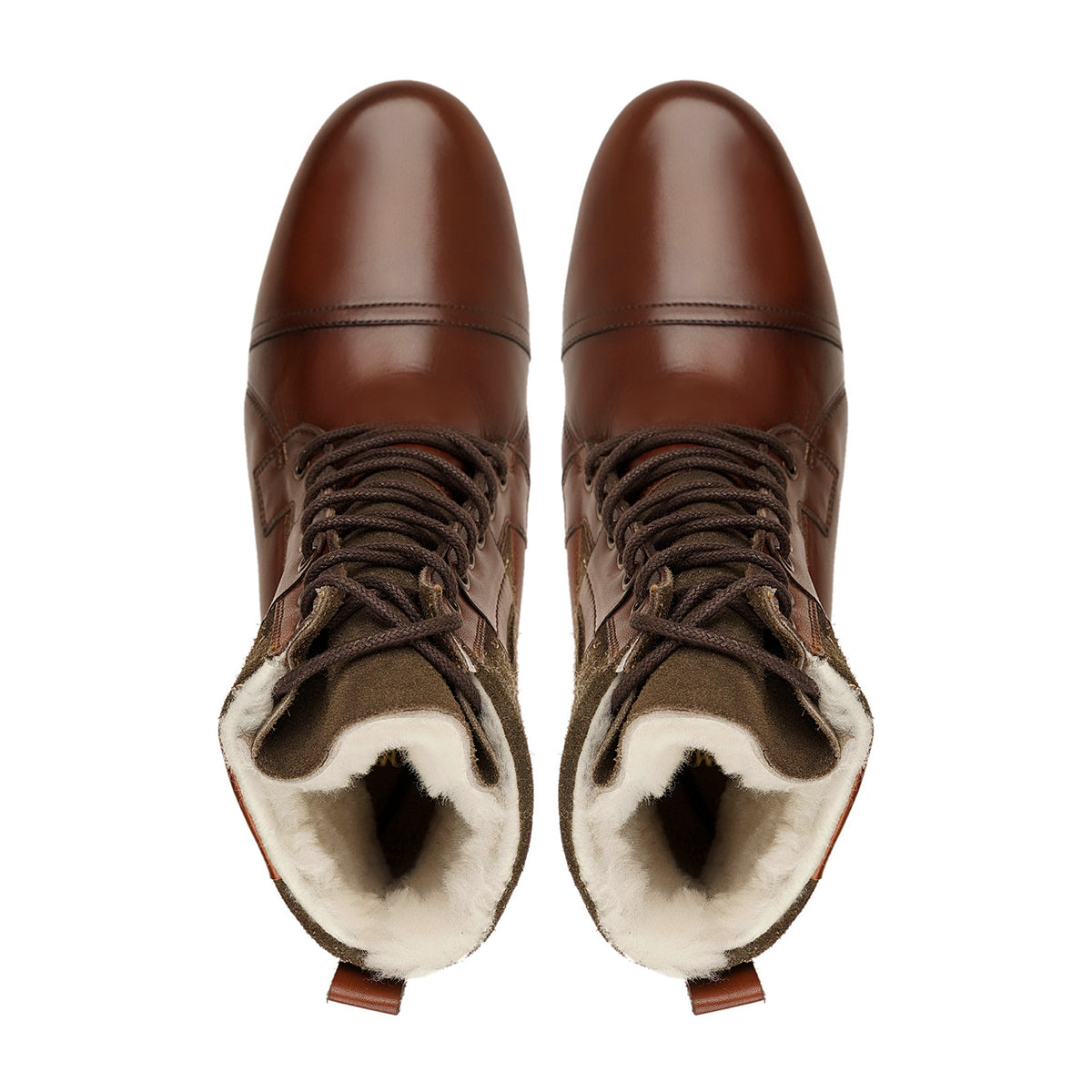 Samothrace - Men's Brown Calf Leather and Brown Kid Suede Boot